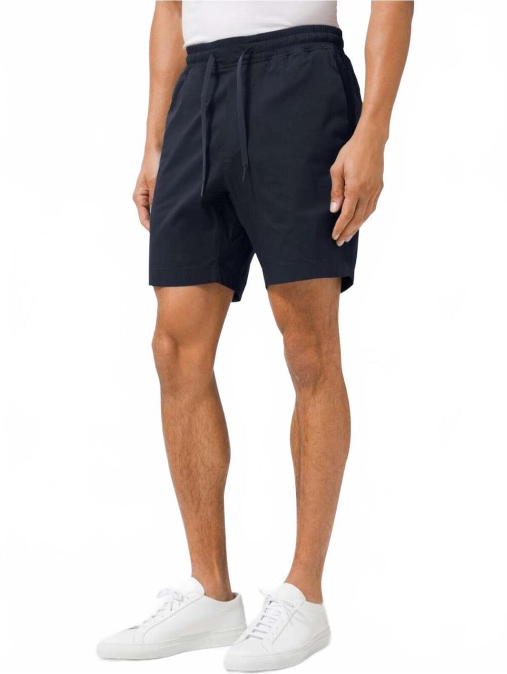 Lululemon Bowline Shorts Athletic Gym Cotton 8" True Navy Blue Men's Size Medium